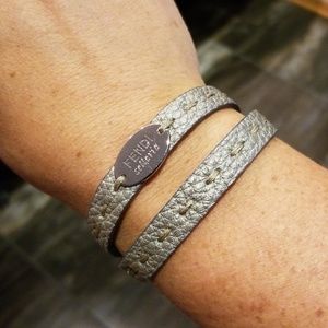 Fendi leather wrap bracelet